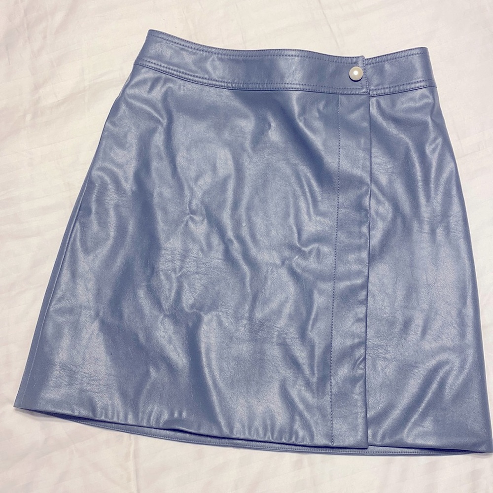 tanya taylor faux leather jane mini skirt